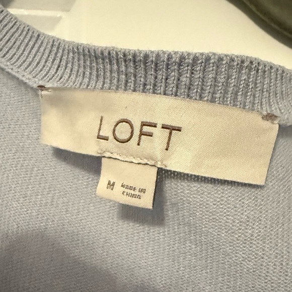 Loft | Light Blue Button Down Open Cardigan | Size M - Picture 3 of 7